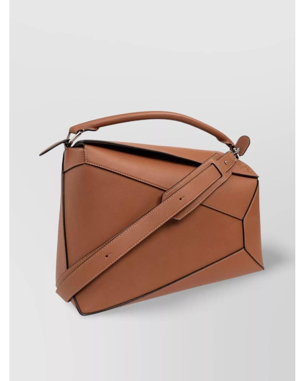 Loewe Brown Calf Leather Puzzle Edge Large Shoulder Bag for men