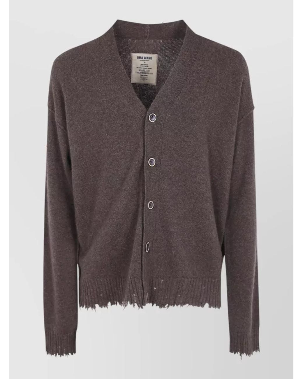 Uma Wang Brown Cashmere Cardigan for men