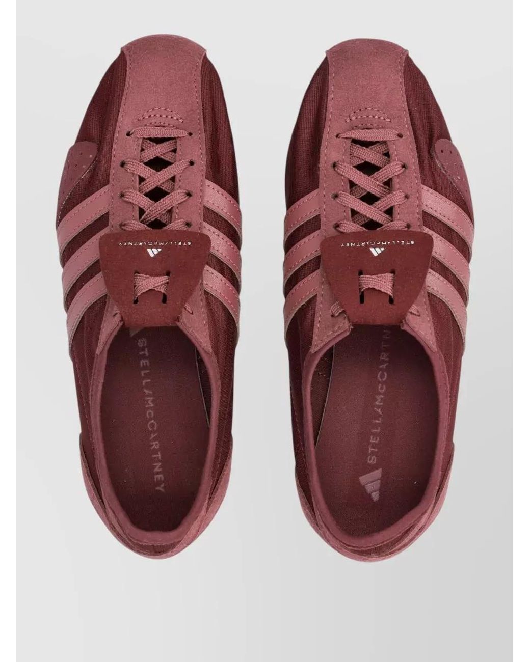 Adidas By Stella McCartney Brown Leather Lace-Up Sneakers