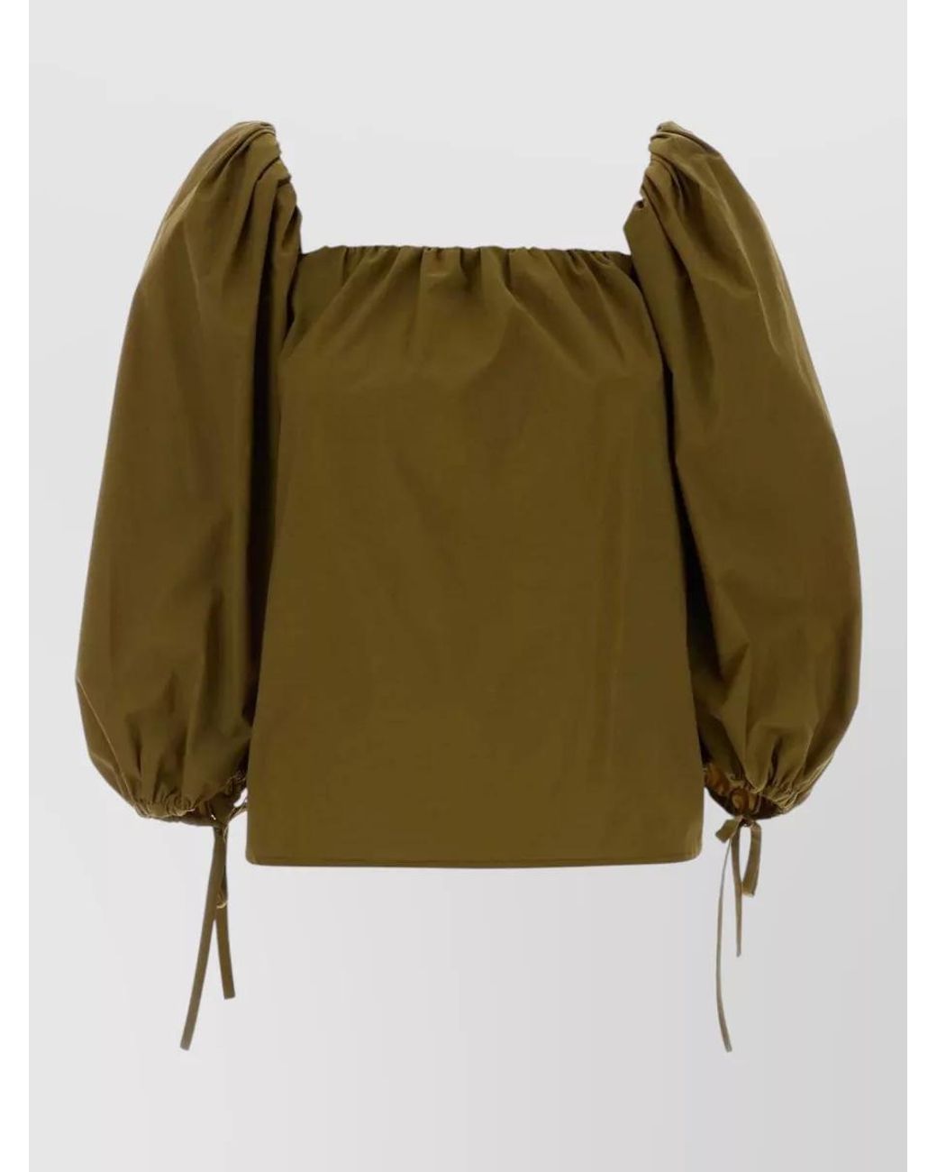 Saint Laurent Green Jersey Blouse