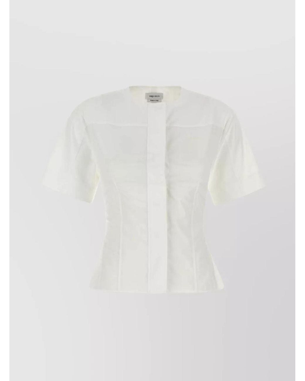 McQueen White Cotton Corset Shirt
