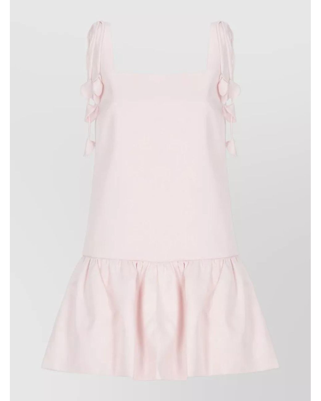 Self-Portrait Pink Taffeta Sleeveless Square Neck Mini Dress