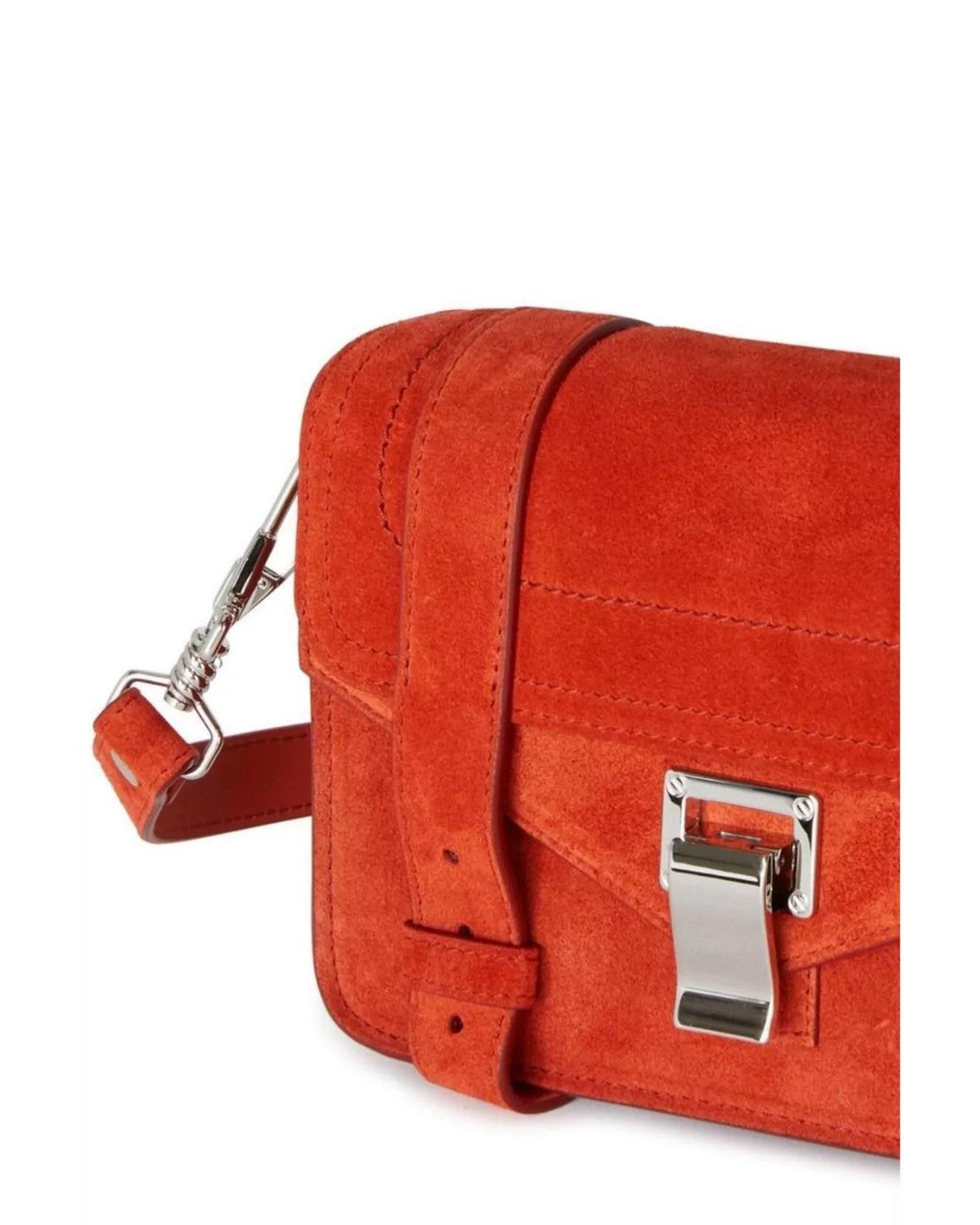 Proenza Schouler Red Mini Suede Crossbody Bag
