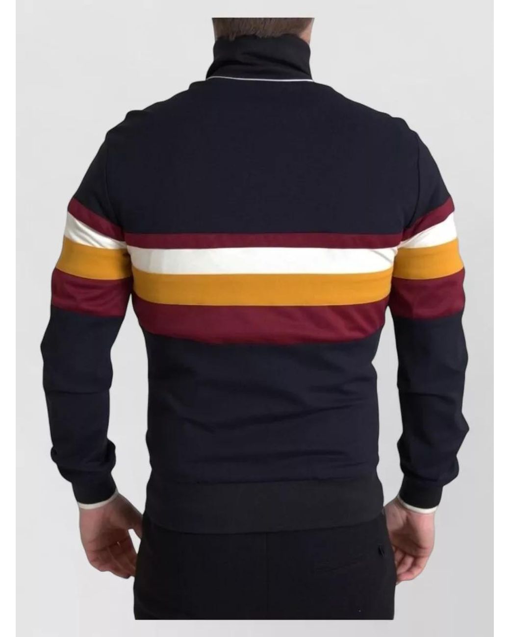 Dolce & Gabbana Blue Striped Zip Track Jacket for men