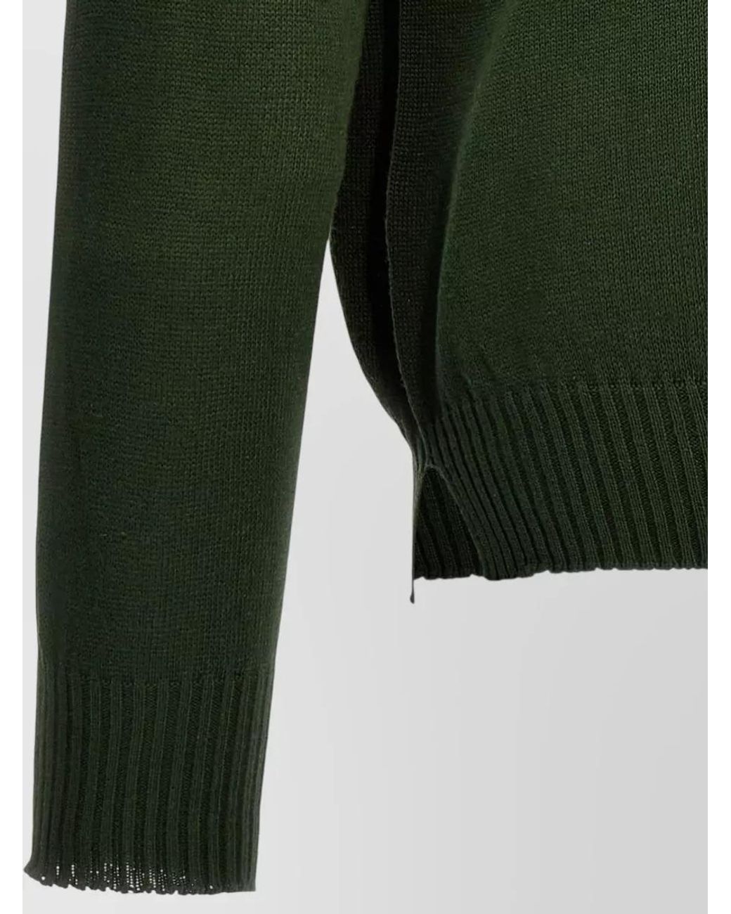 Ma'ry'ya Green Cashmere Crew-Neck Sweater for men