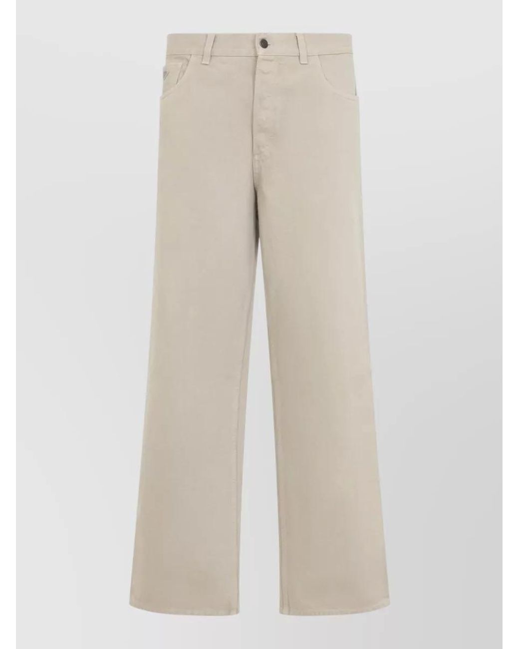 Prada Natural Denim Loose-Fit Straight-Leg Jeans for men