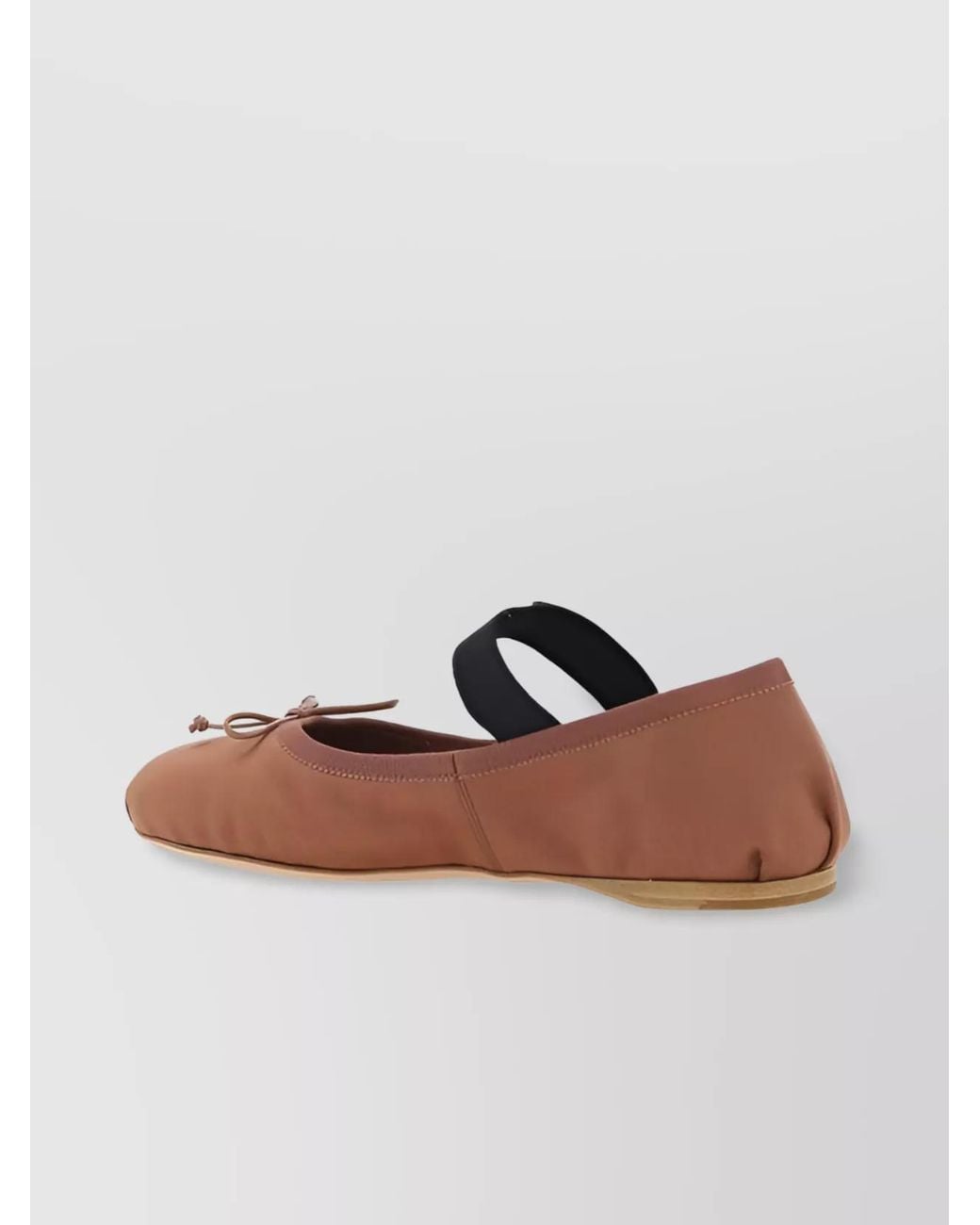 Miu Miu White Satin Ballerina Shoes