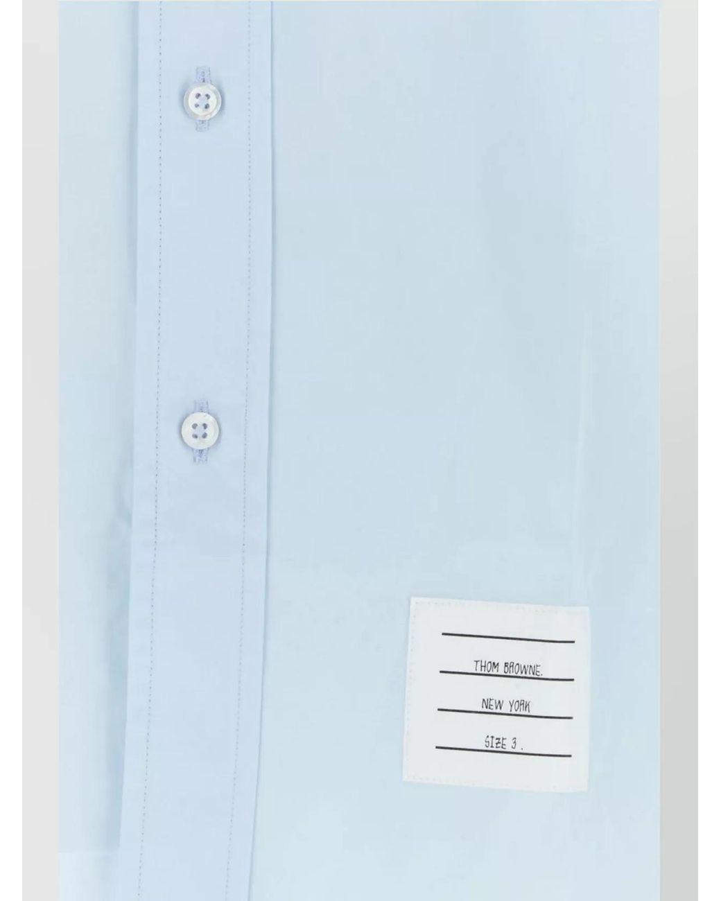Thom Browne Blue Long-Sleeve Cotton Shirt for men