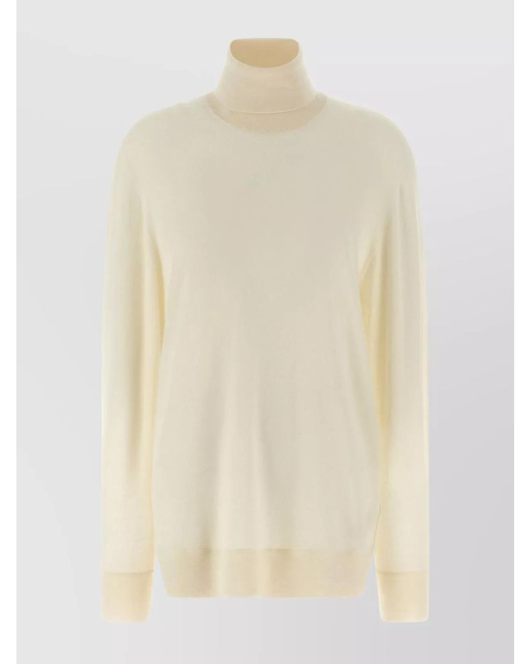 The Row Natural Cashmere Turtleneck Sweater