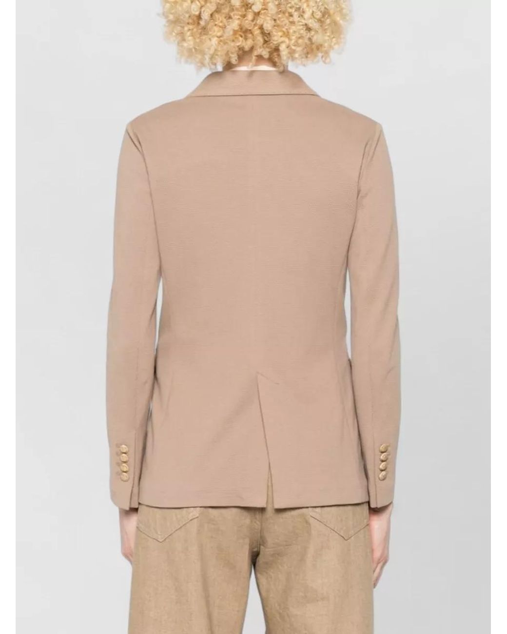 Circolo 1901 Pink Textured Double-Breasted Blazer