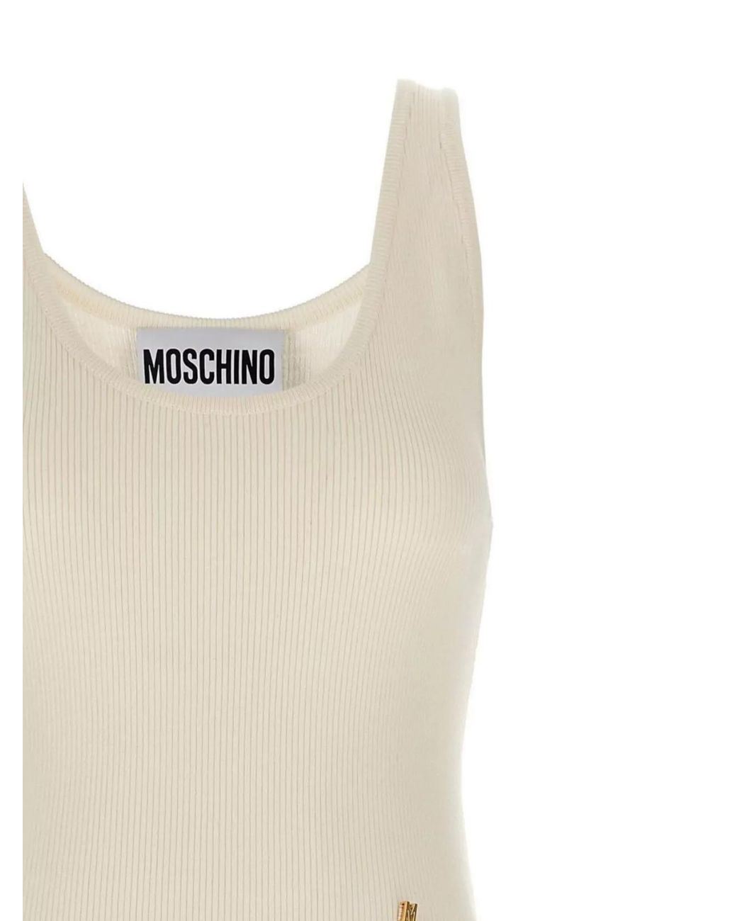Moschino Natural Silk Knit Top