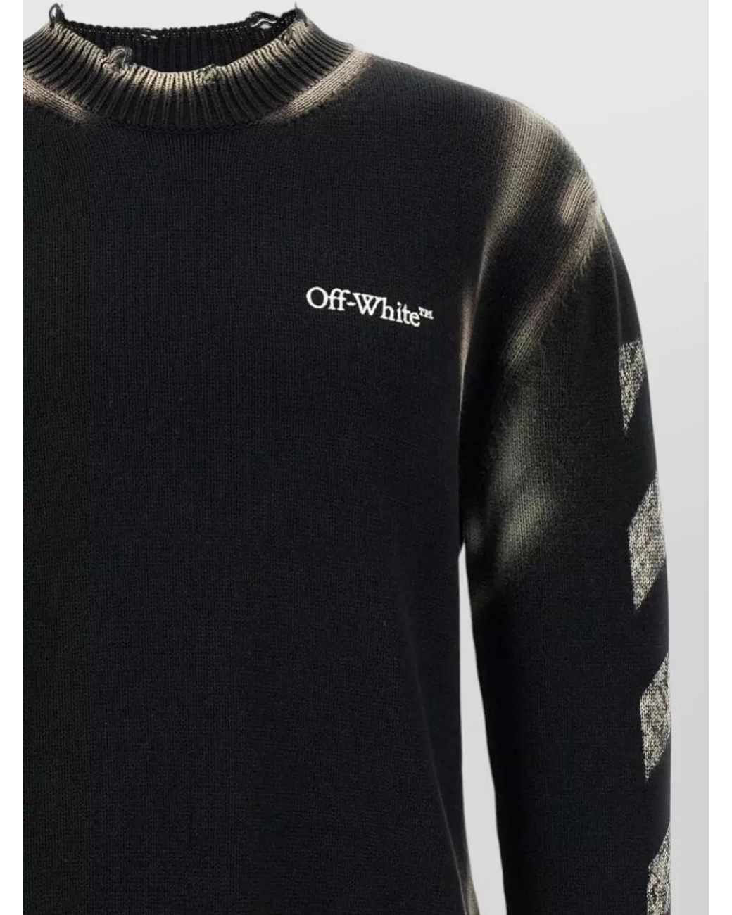 Off-White c/o Virgil Abloh Black Diag Arr Corrosion Sweater for men