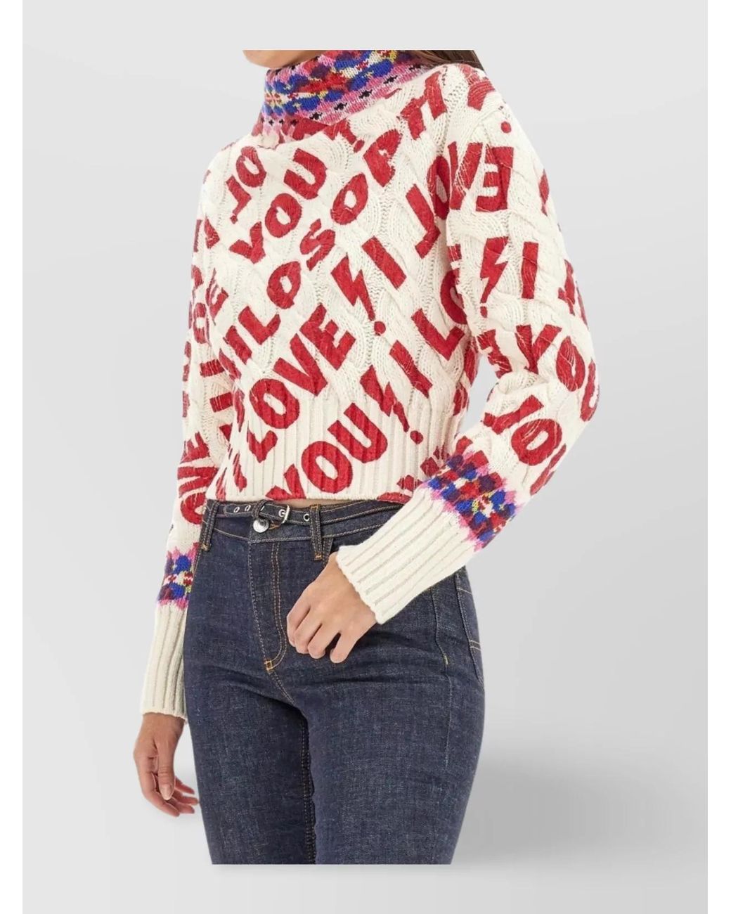 Philosophy Blue Wool High Neck Jumper