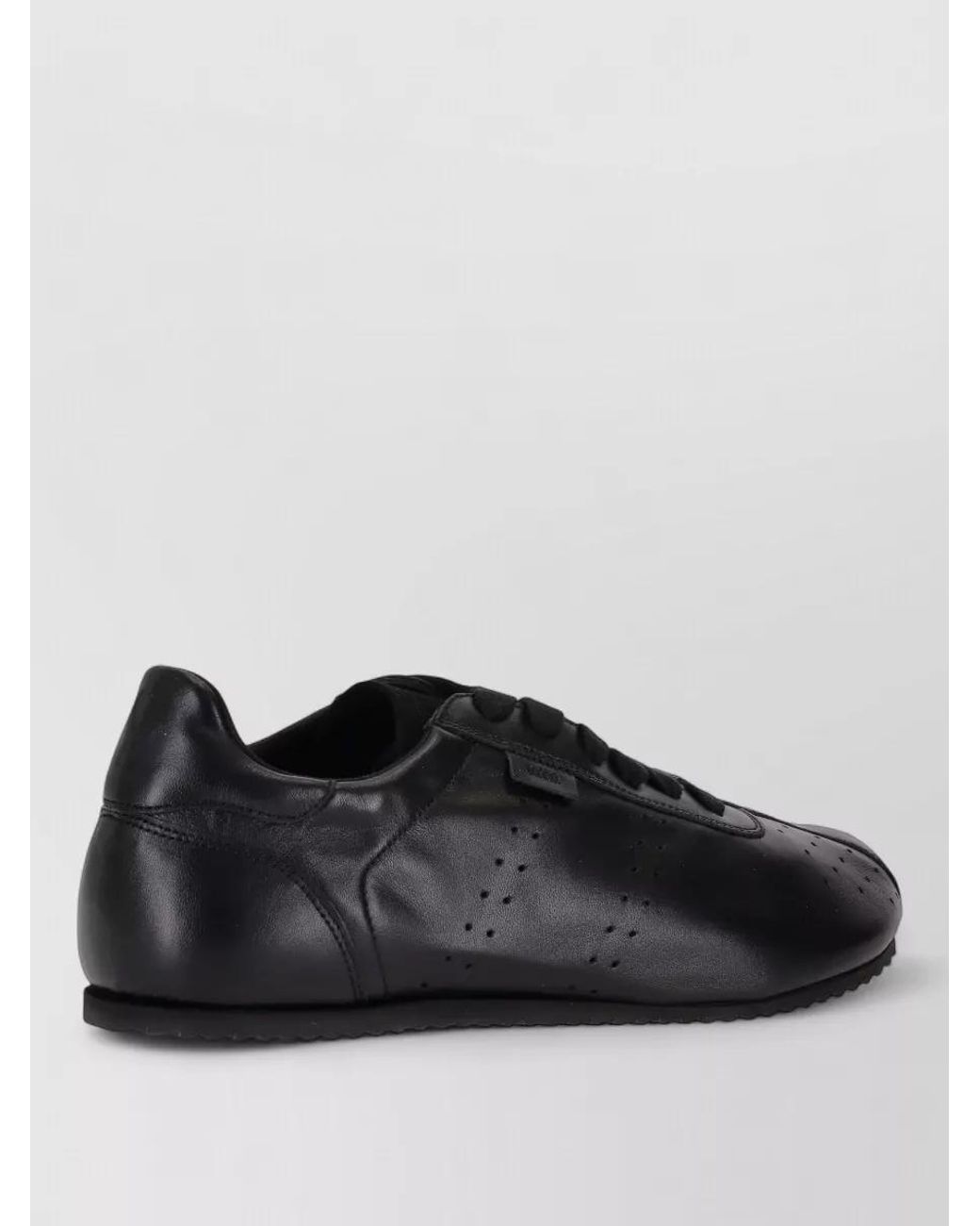 AMI Black Leather Low-Top Sneakers