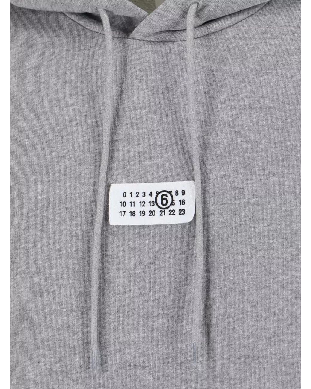 MM6 by Maison Margiela Gray Hoodie for men