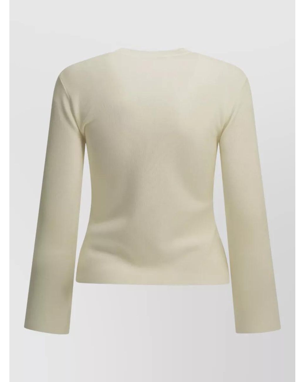 Max Mara Natural Virgin Wool Round-Neck Jumper