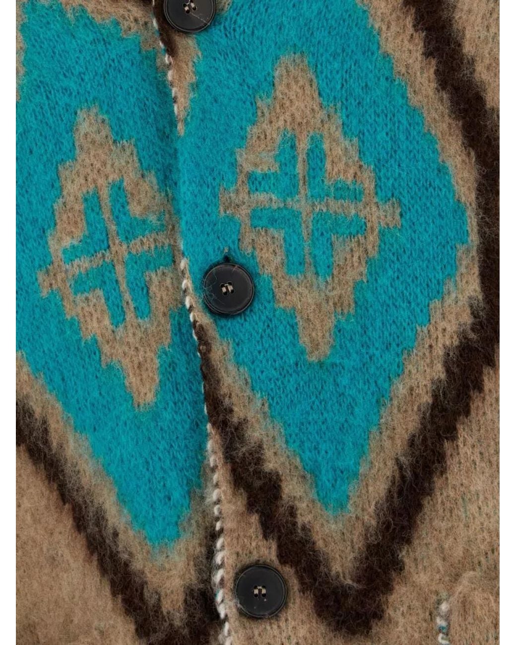 Amaranto Blue Chunky-Knit Cardigan for men