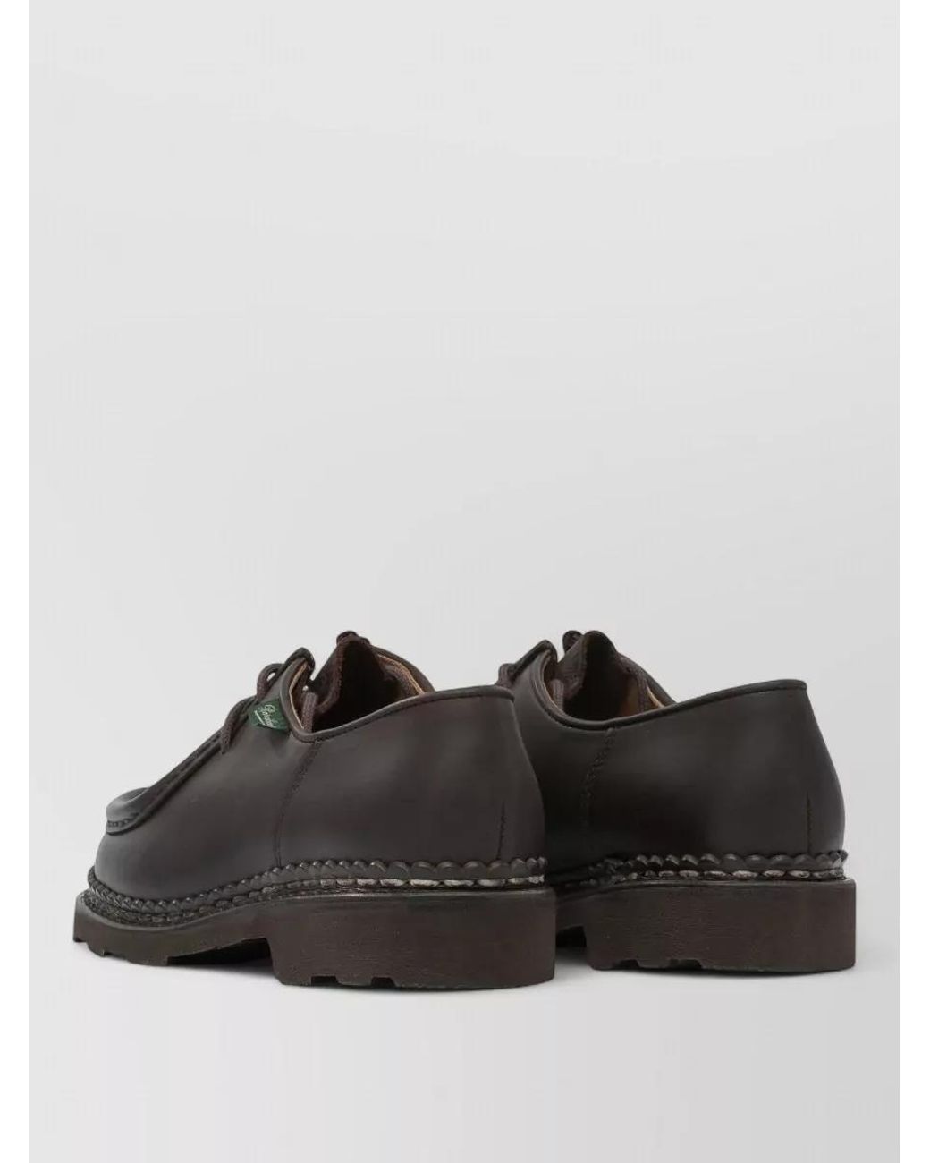 Paraboot Black Leather Lace-Up Loafers for men