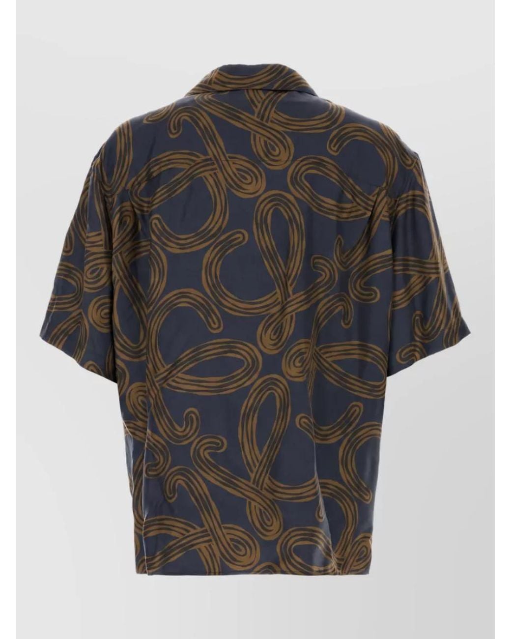 Loewe Black Silk Printed Shirt for men