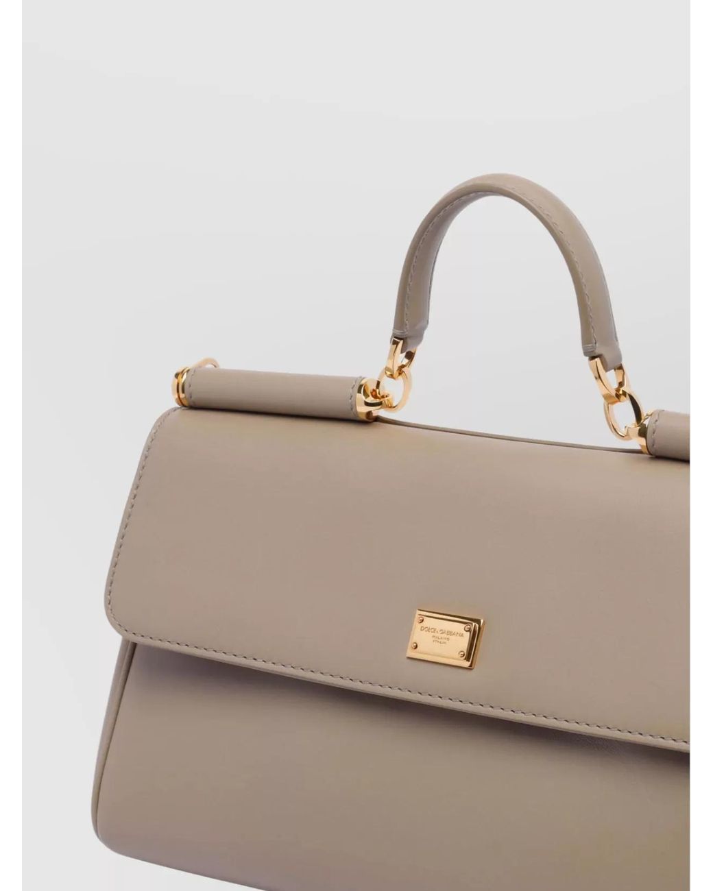 Dolce & Gabbana Natural My Sicily Leather Shoulder Bag