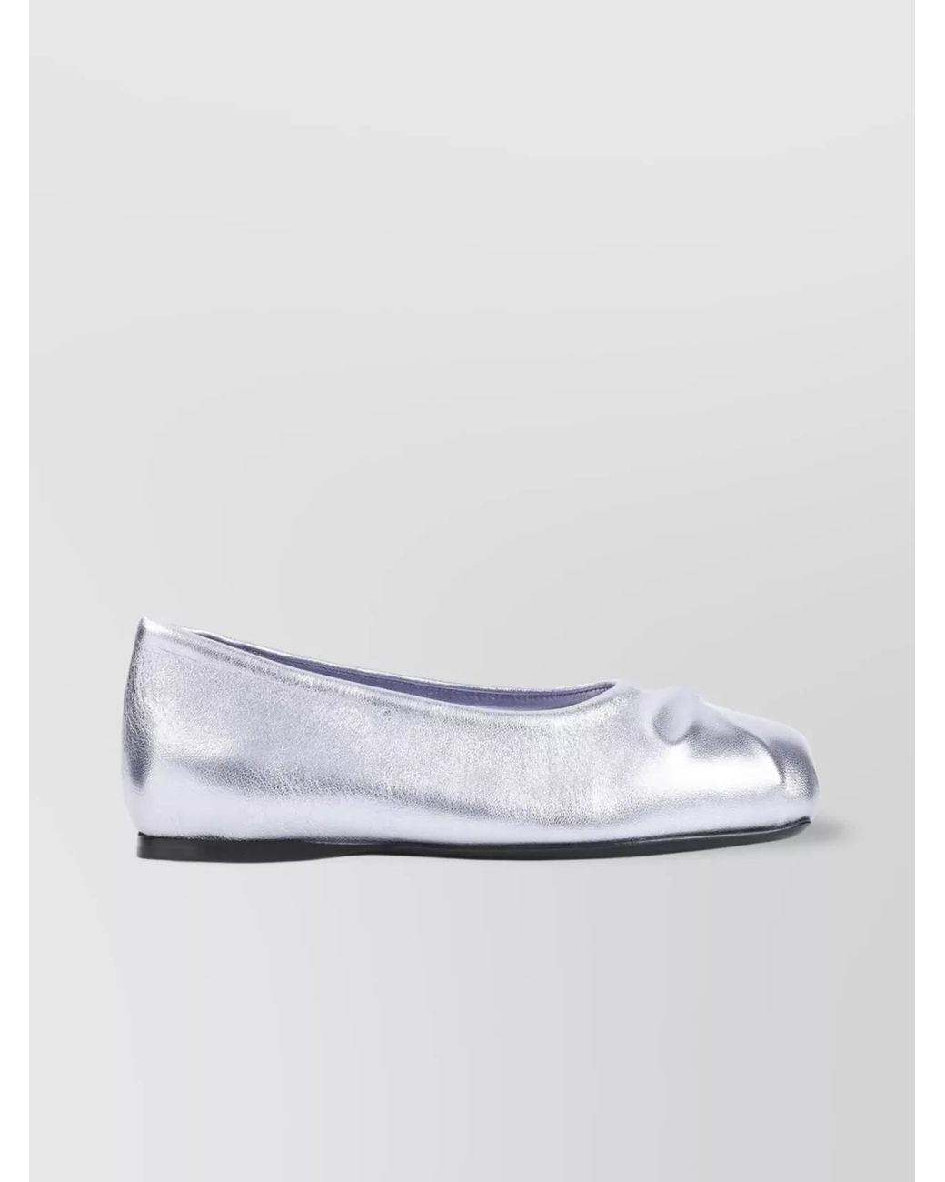 Marni White Leather Little Bow Ballerina Shoes