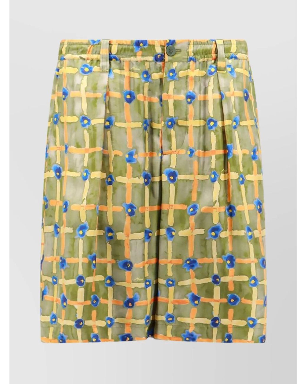 Marni Yellow Silk Bermuda Shorts for men