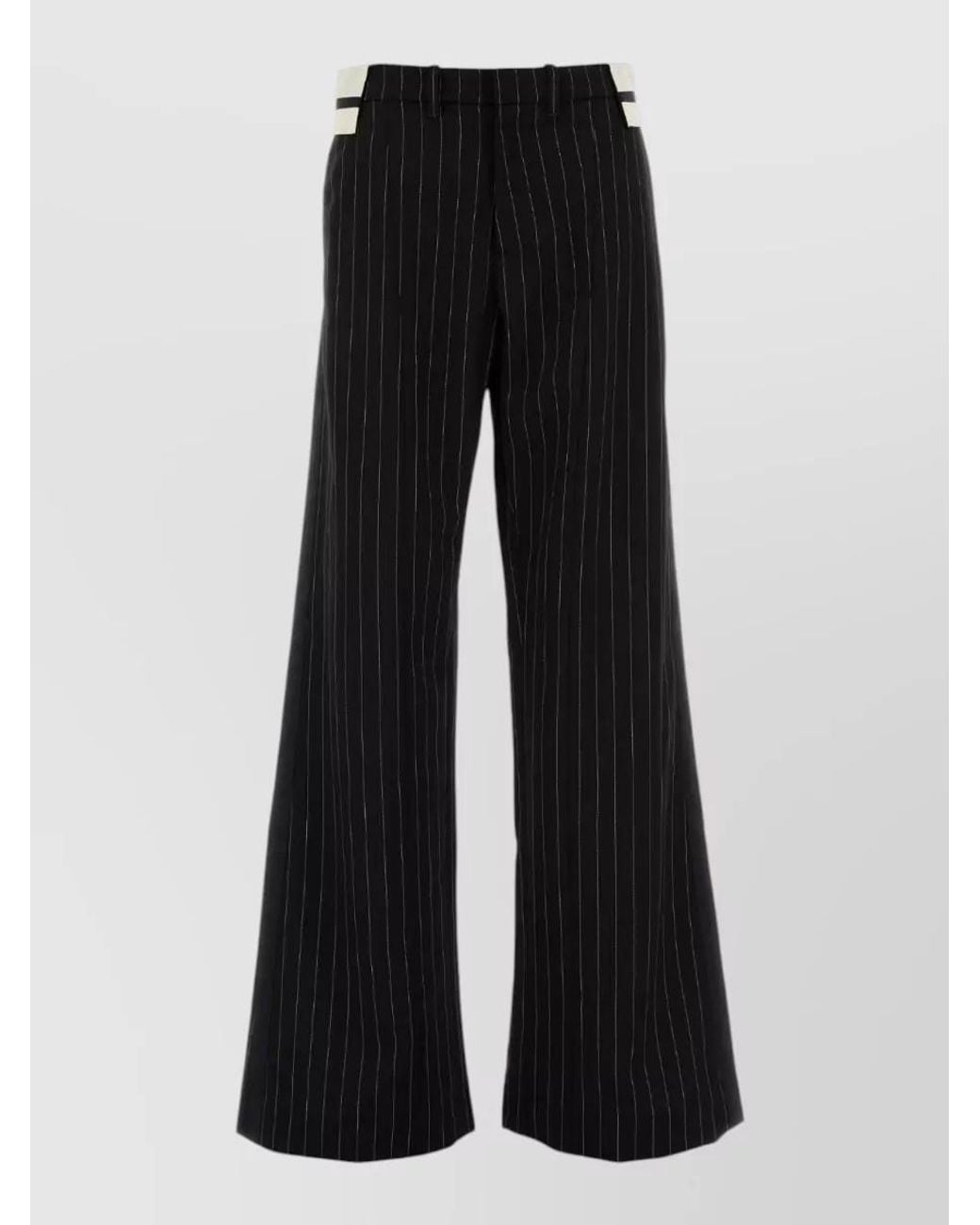 Jean Paul Gaultier Black Wool Wide-Leg Trousers