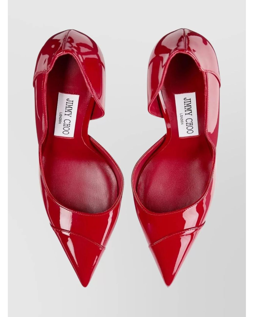Jimmy Choo Red Patent Leather Pointed-Toe Pumps