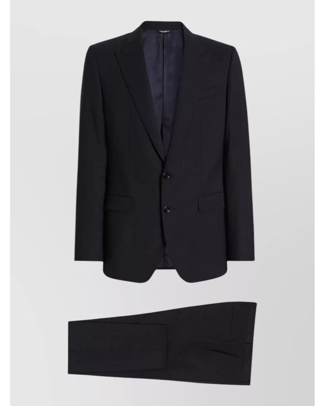Dolce & Gabbana Blue Virgin Wool Single-Breasted Suit for men