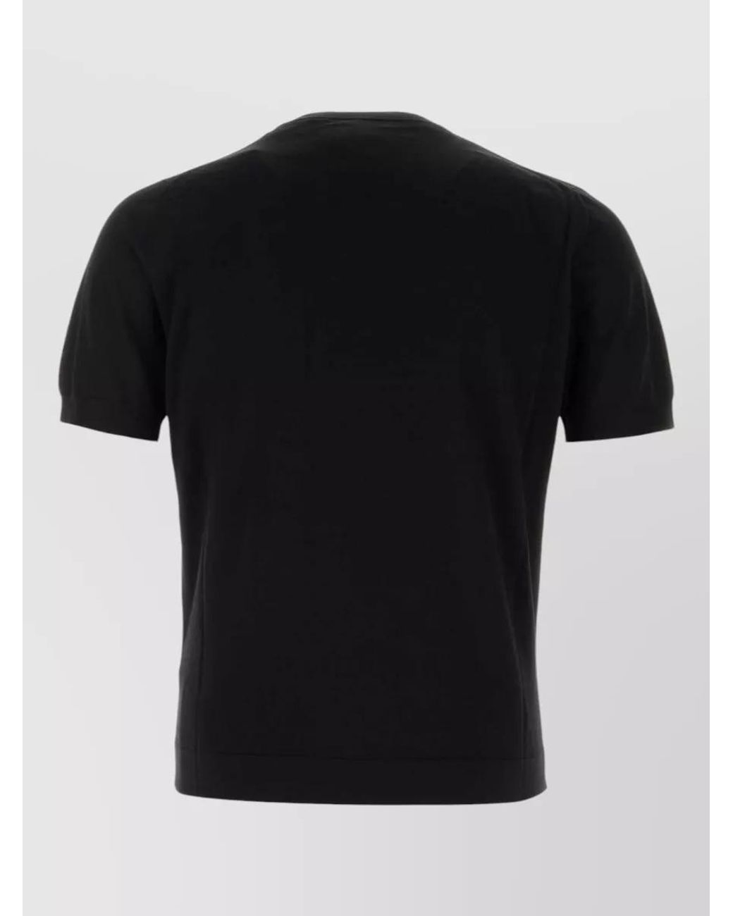 Prada Black Cotton Short-Sleeve Crew-Neck T-Shirt for men