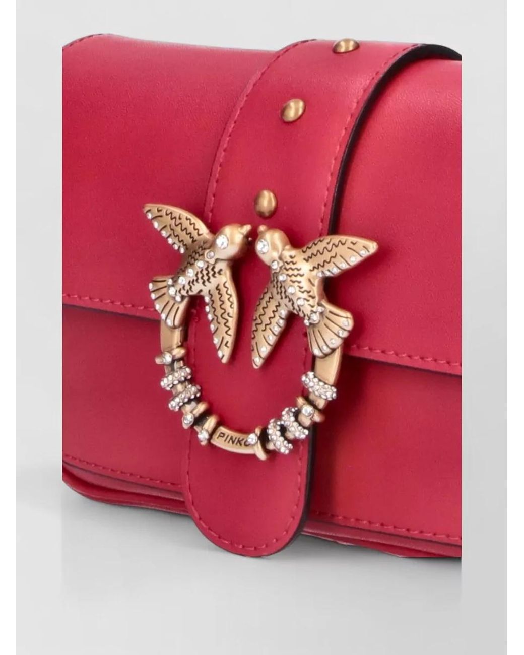 Pinko Red Love Bag Clutch Bag