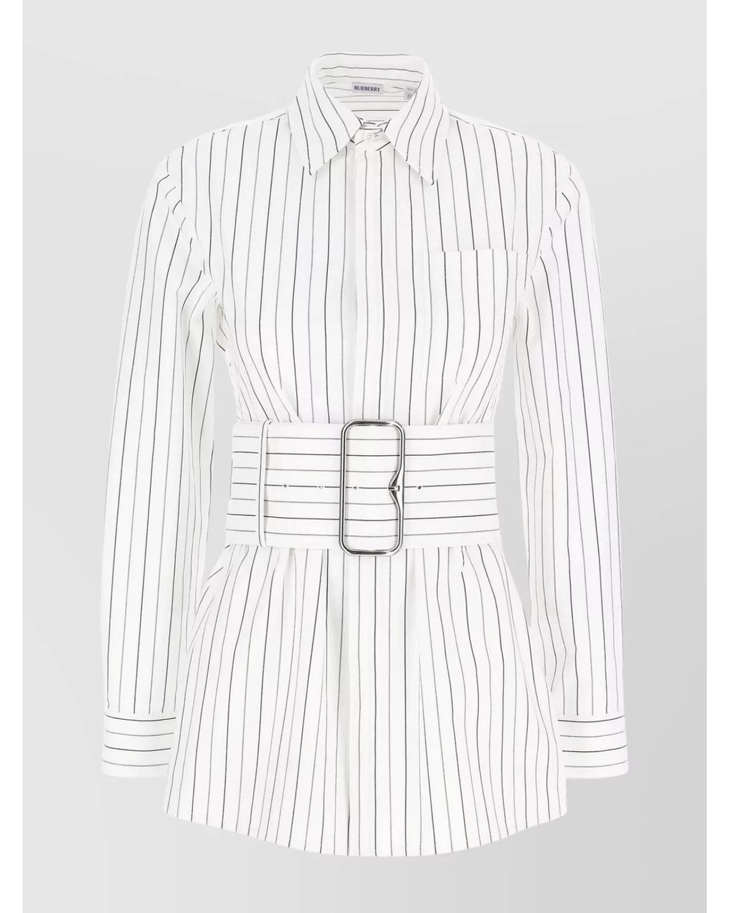 Burberry White Striped Shirt