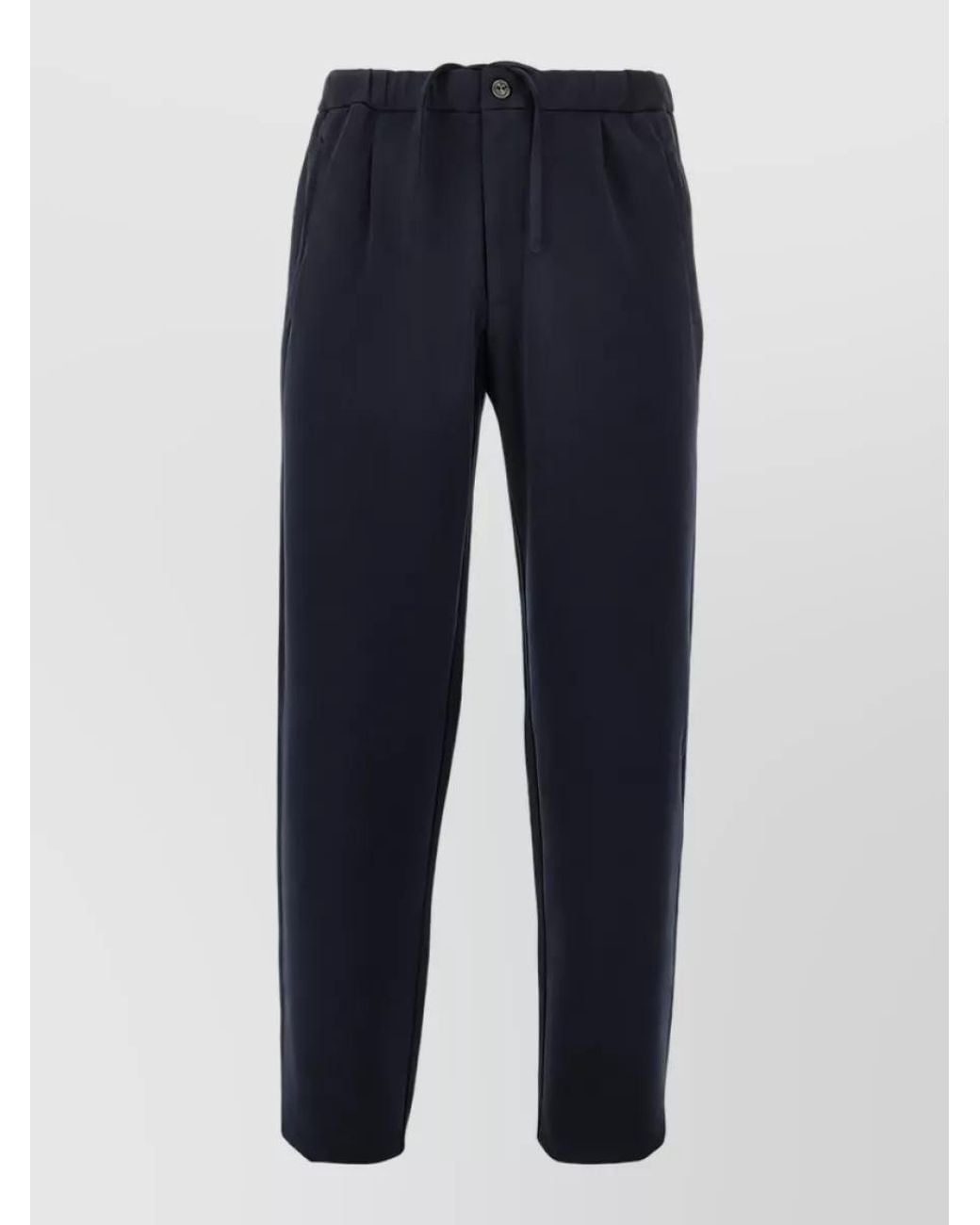 Emporio Armani Blue Straight-Leg Trousers for men