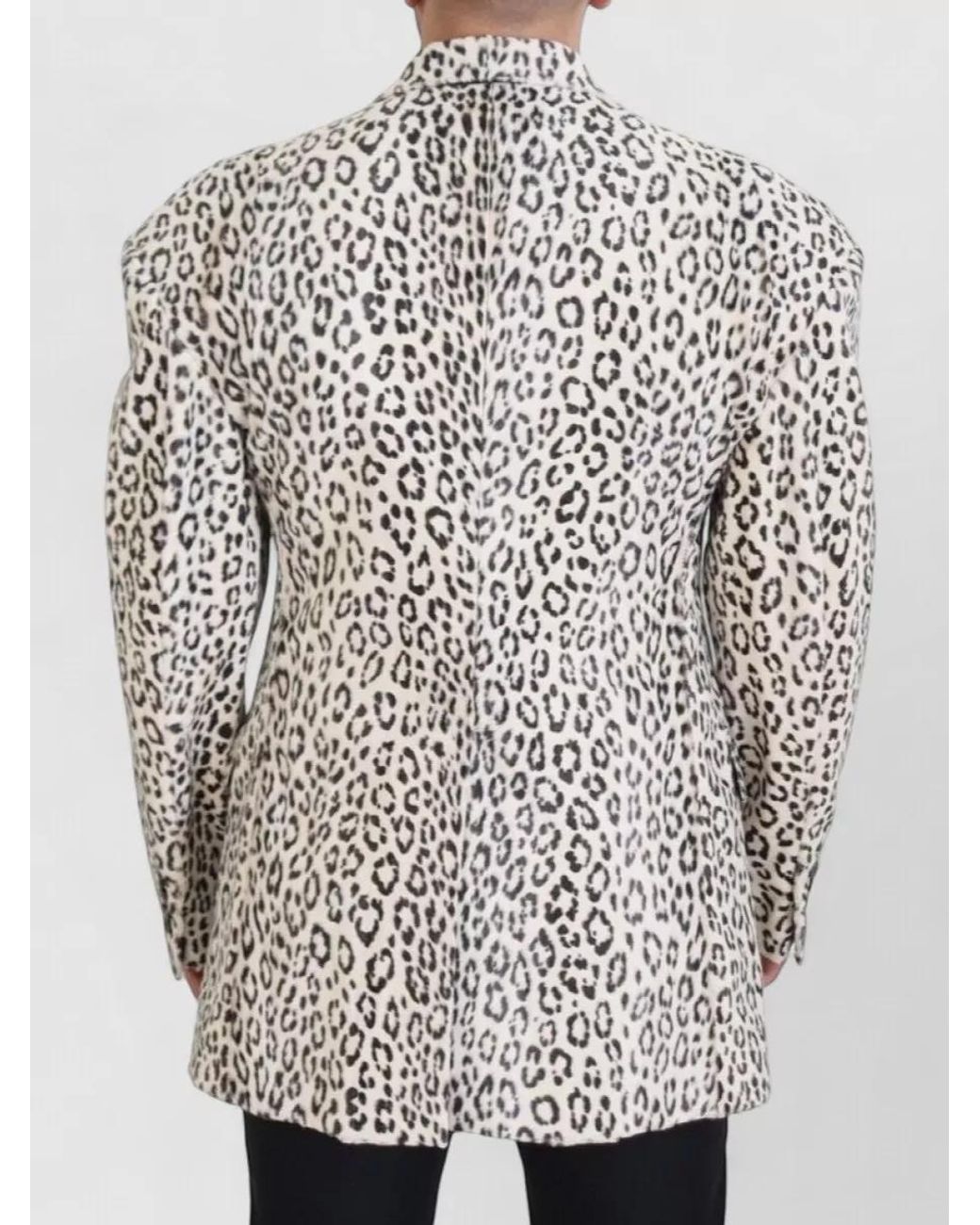Dolce & Gabbana Gray Leopard Single Breasted Blazer for men