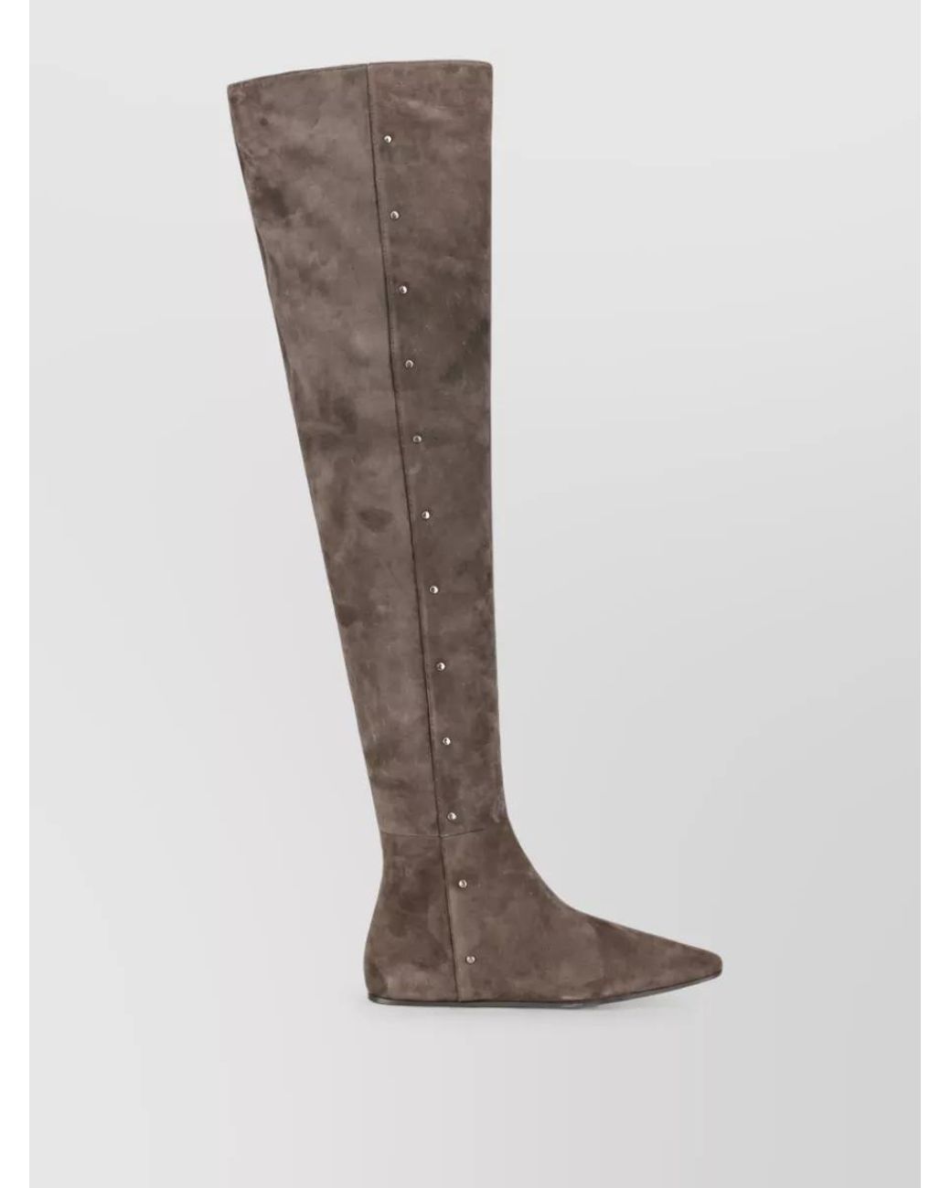 Max Mara White Calf Leather High Boots