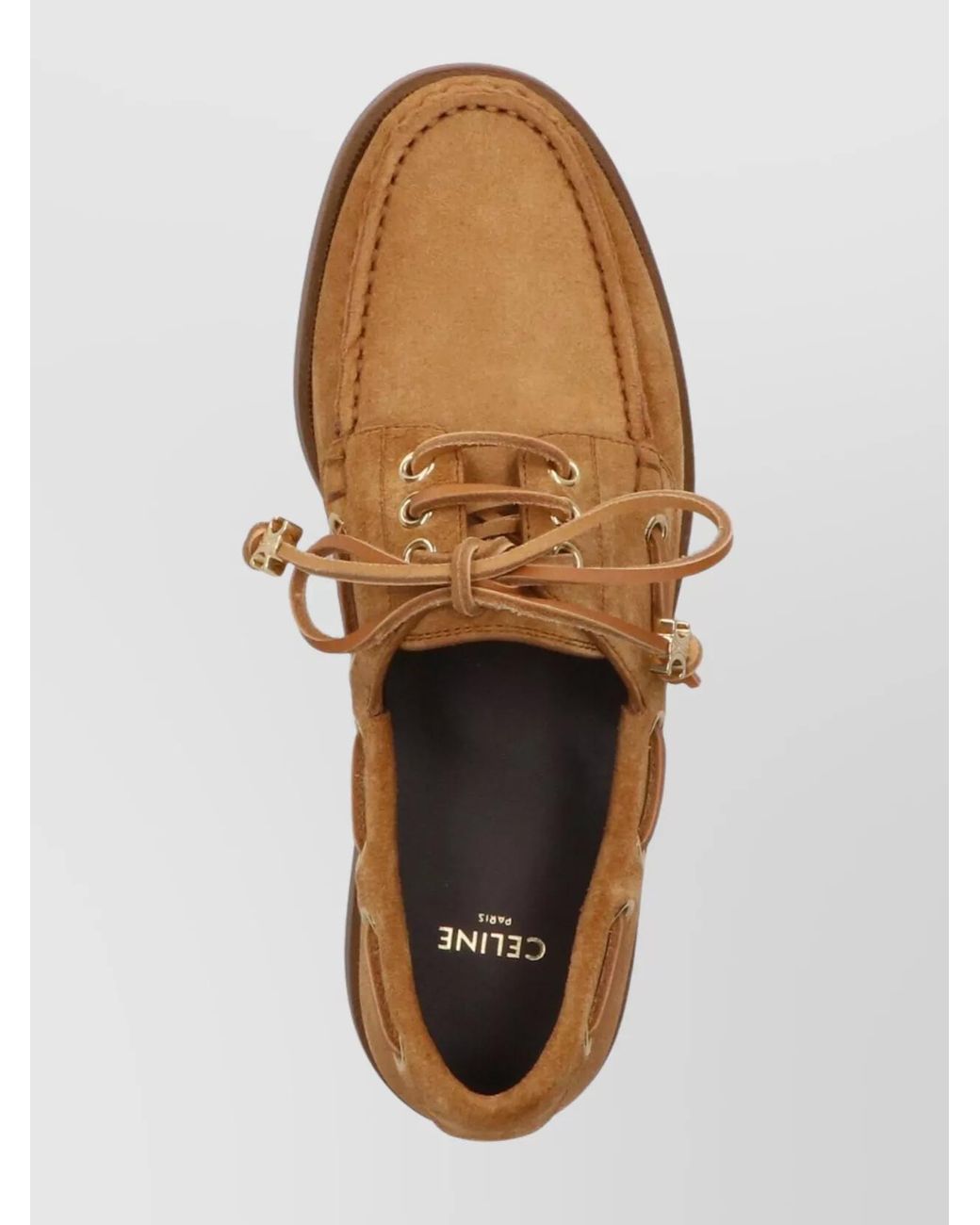 Céline Brown Leather Loafers