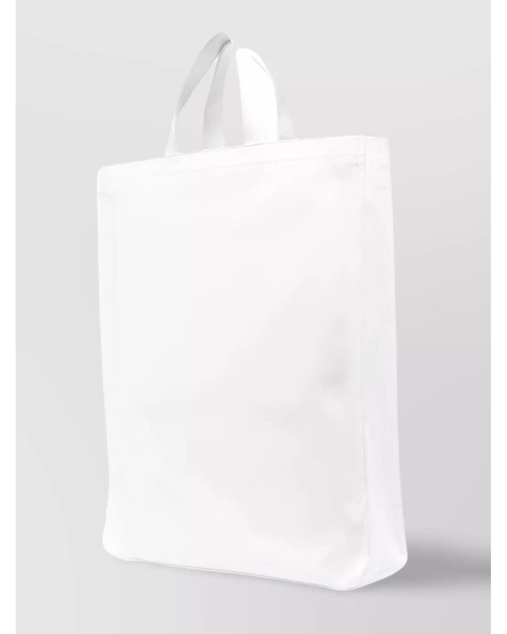Acne White Logo Tote Bag for men