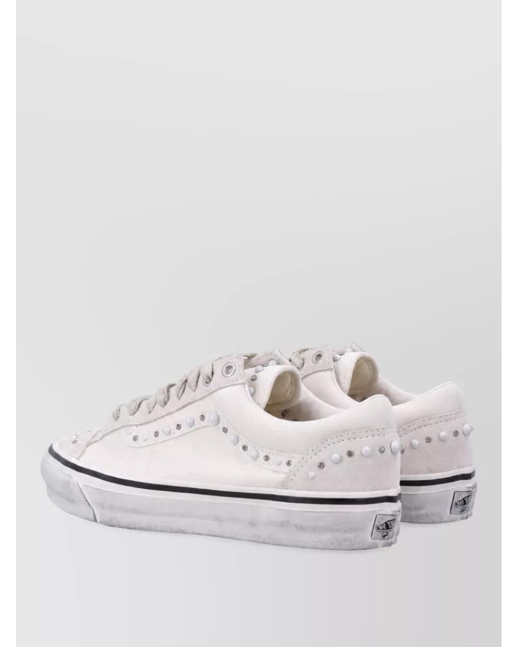 Vans White Pearlized Low-Top Sneakers