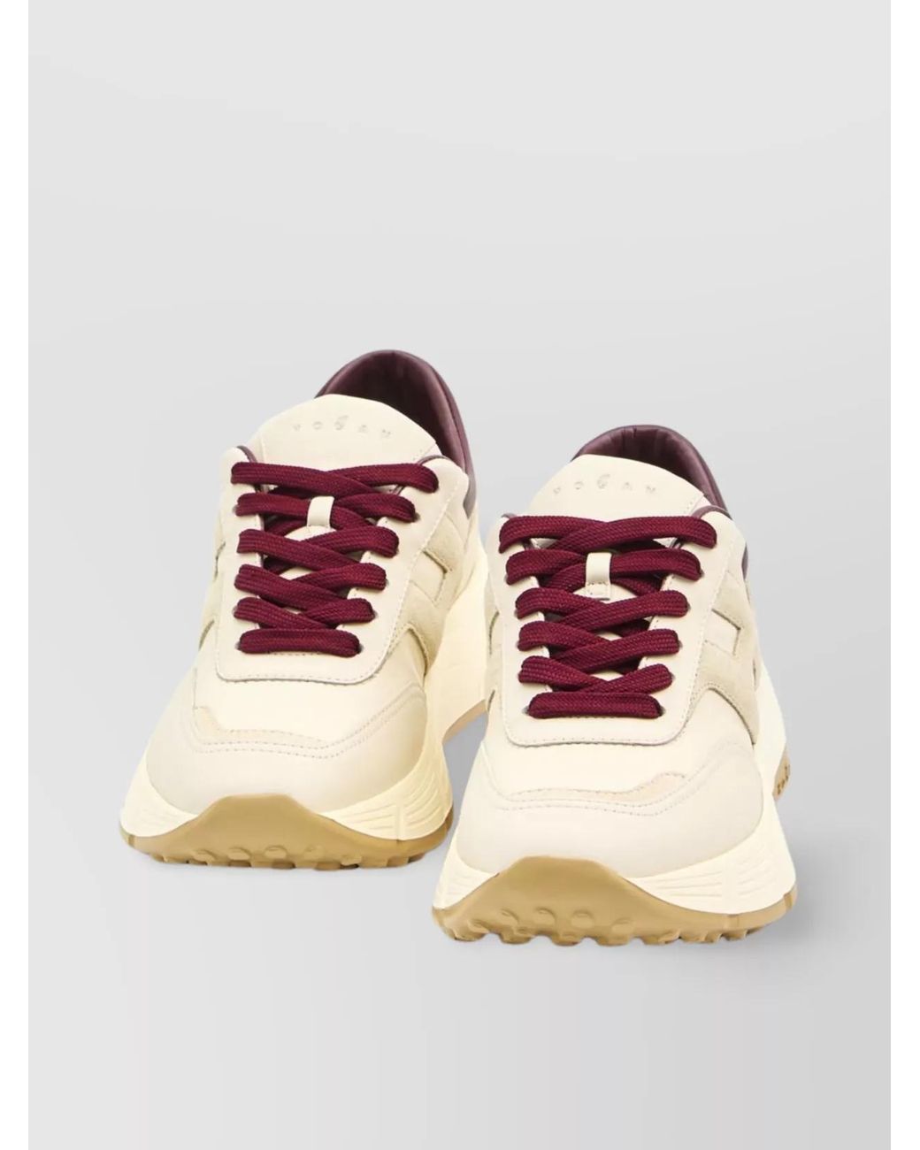 Hogan Natural Leather Low-Top Sneakers