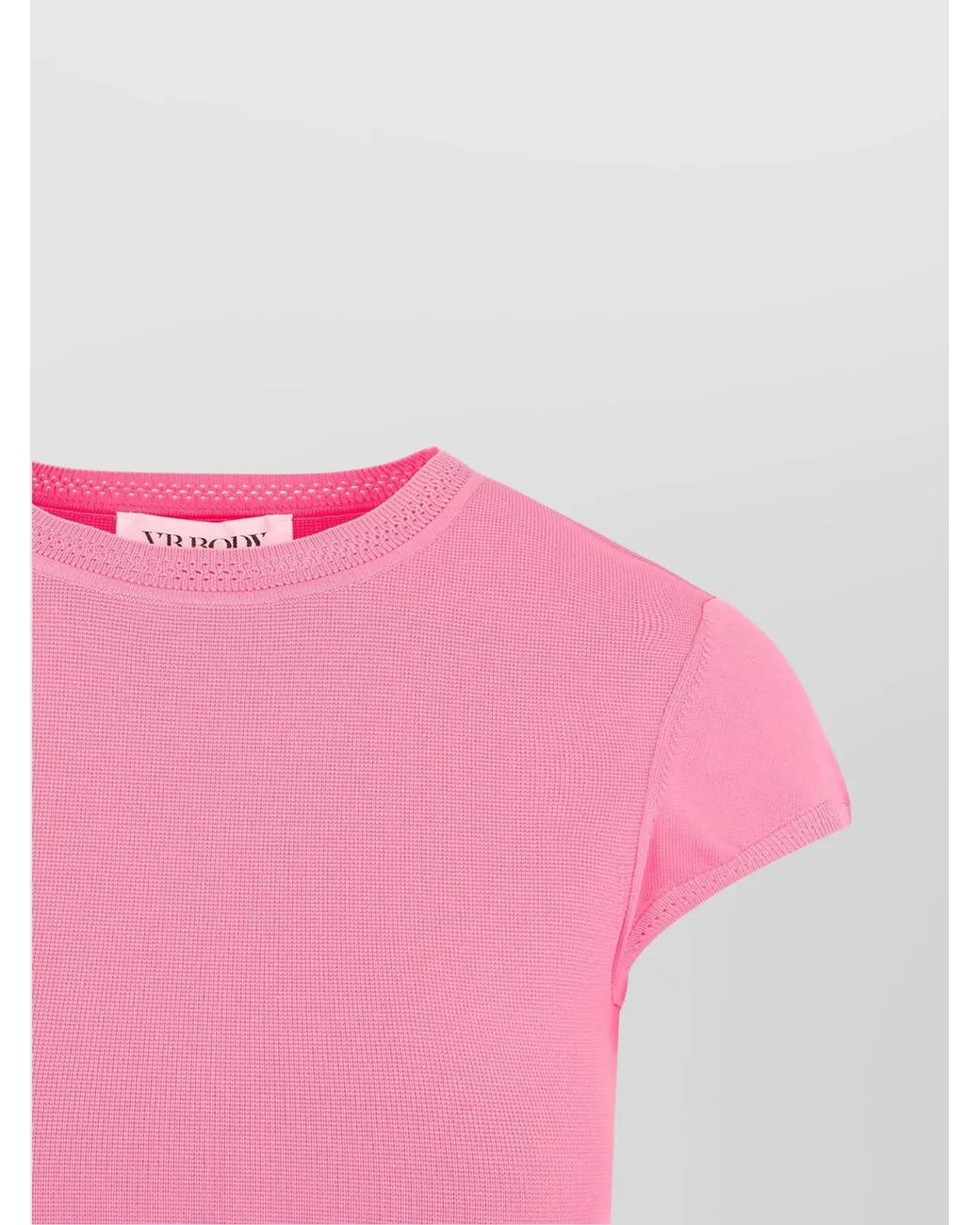 Victoria Beckham Pink Cap Sleeve Fitted Mini Dress