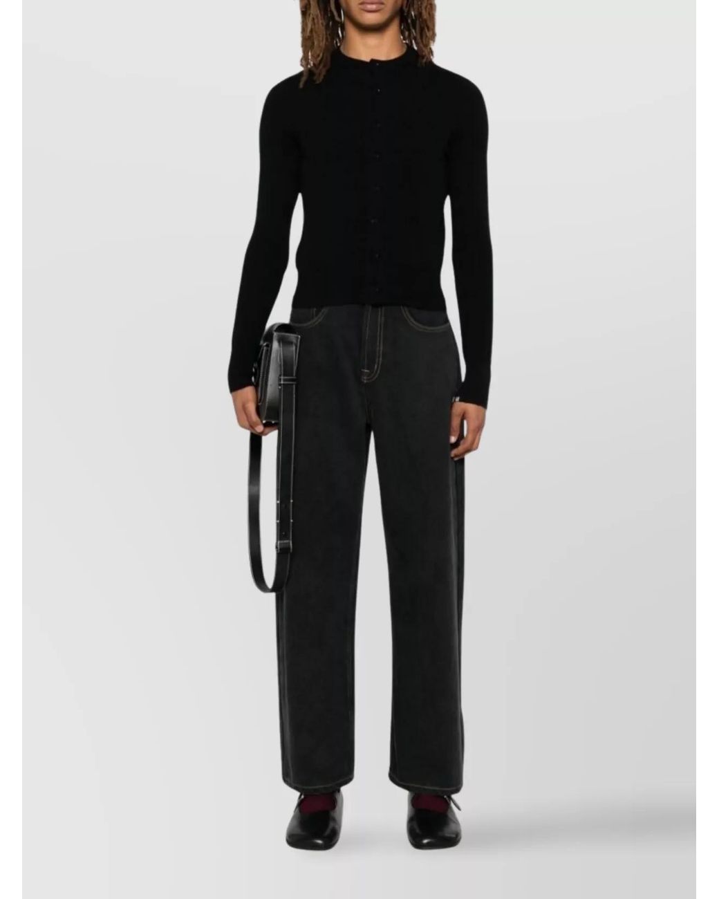 Extreme Cashmere Black Cashmere Fine-Knit Slim-Fit Cardigan