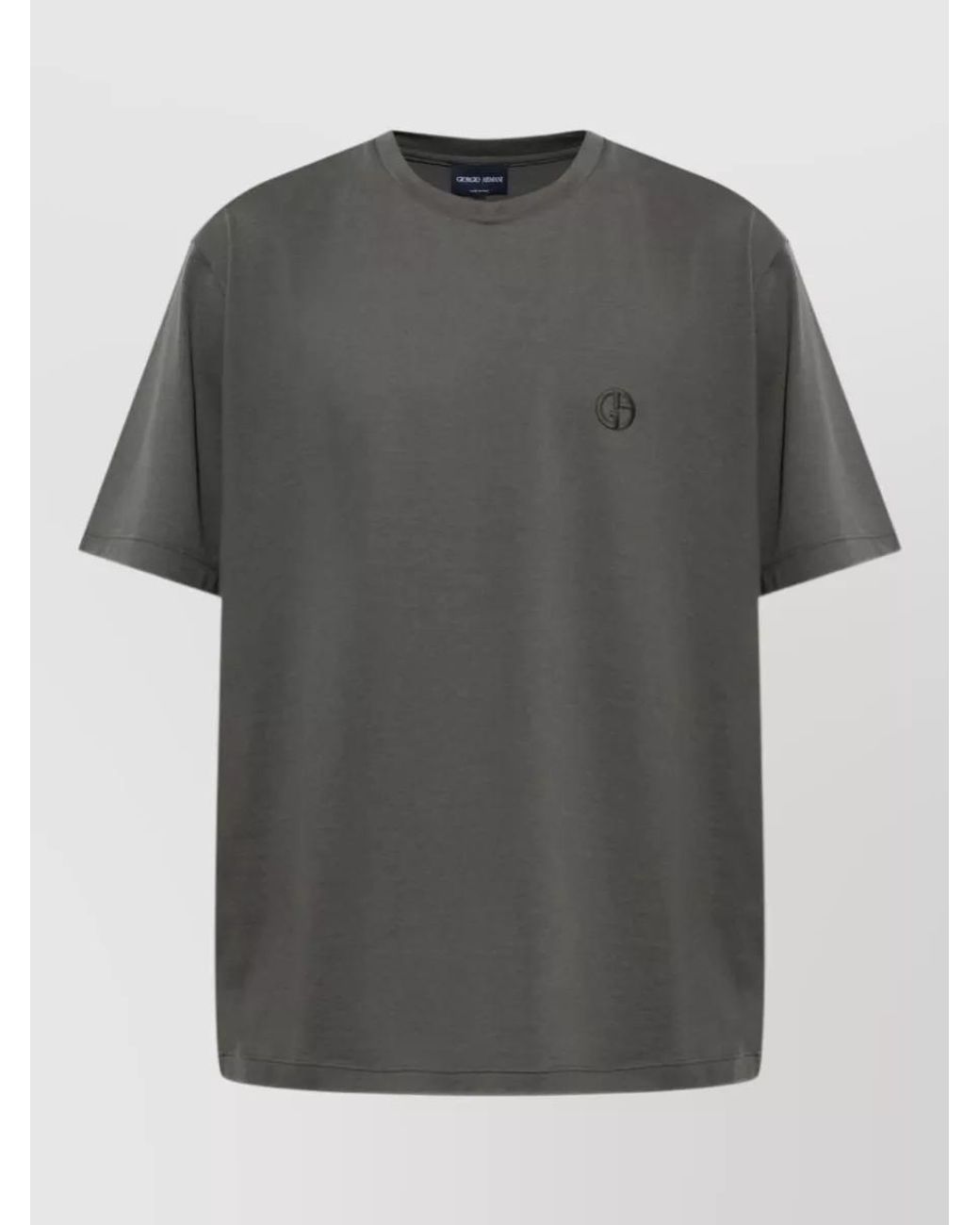 Giorgio Armani Gray Cotton Short-Sleeve T-Shirt for men