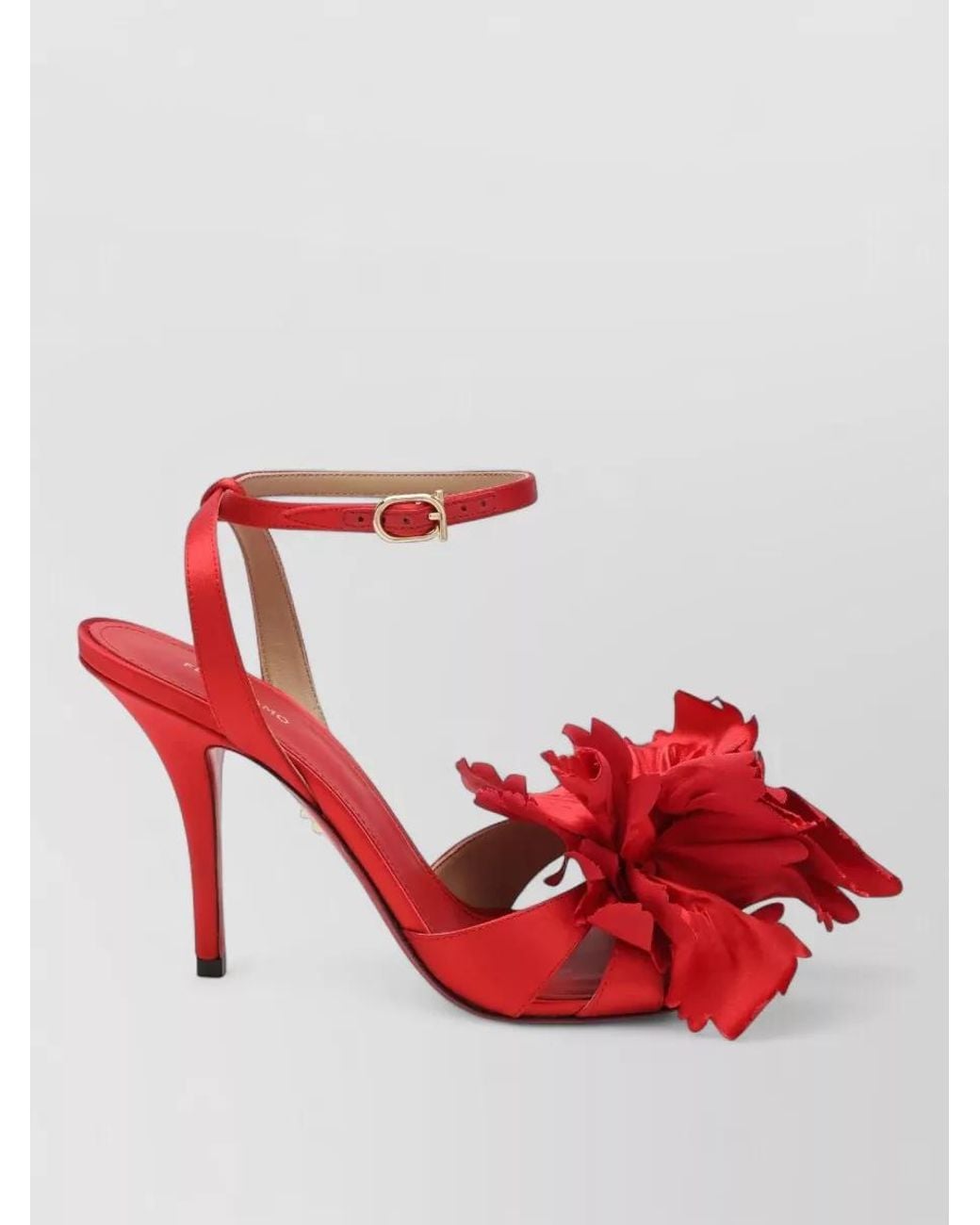 Ferragamo Red Satin Sandals