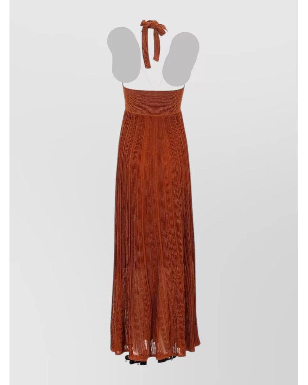 Zimmermann Red Metallic Halterneck Beach Dress
