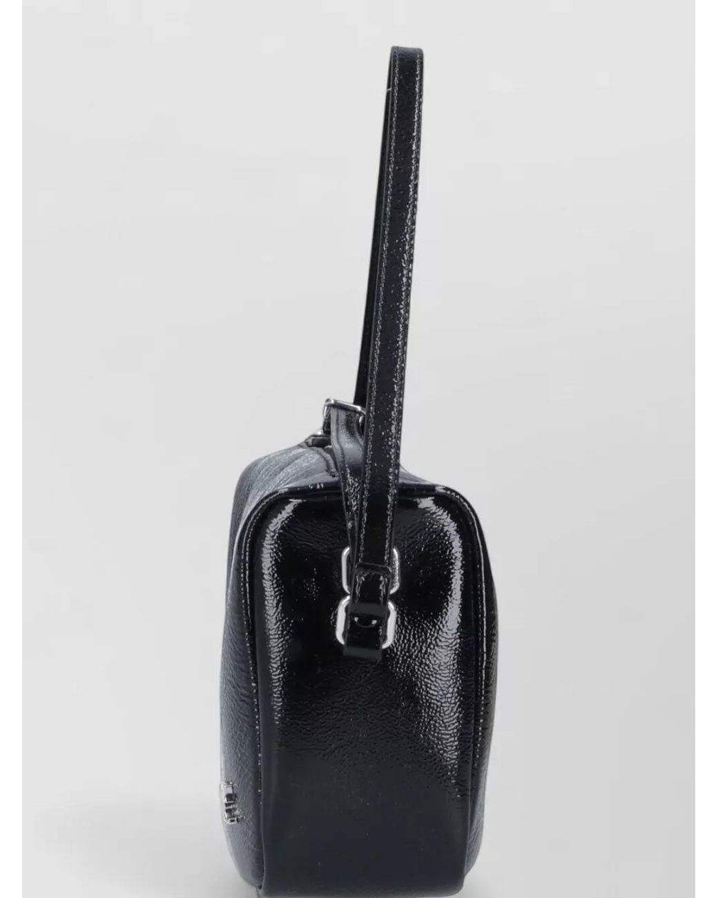 Courreges Black Très Leather Shoulder Bag