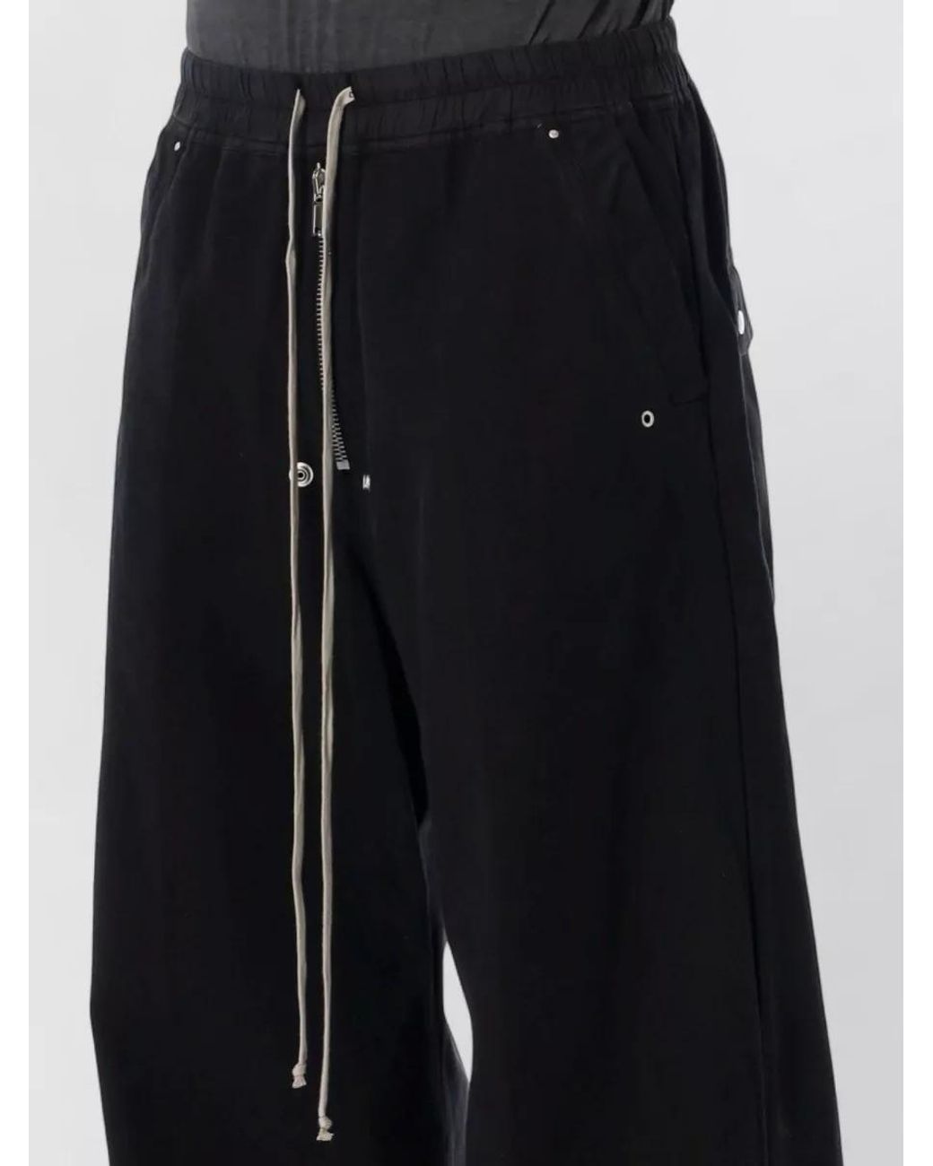 Rick Owens Black Wide-Leg Full-Length Trousers for men