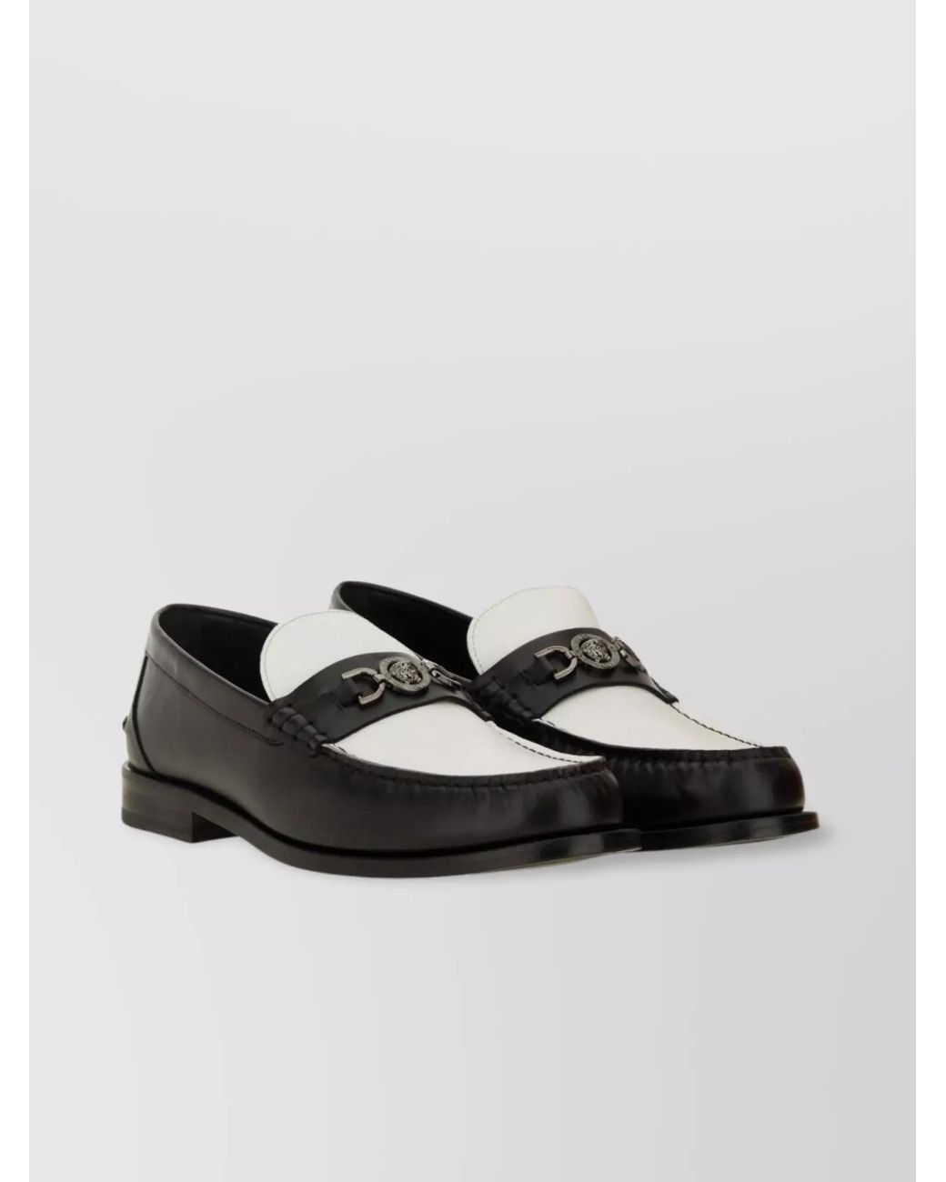 Versace Brown Vegan Leather Loafers for men