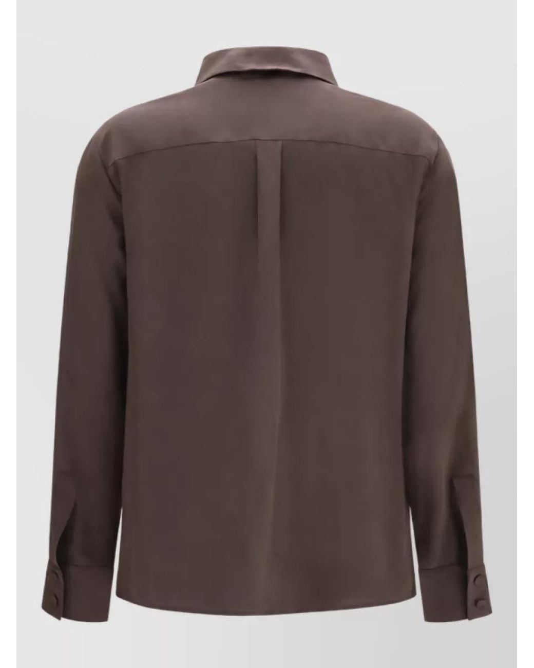 Lardini Brown Silk Shirt