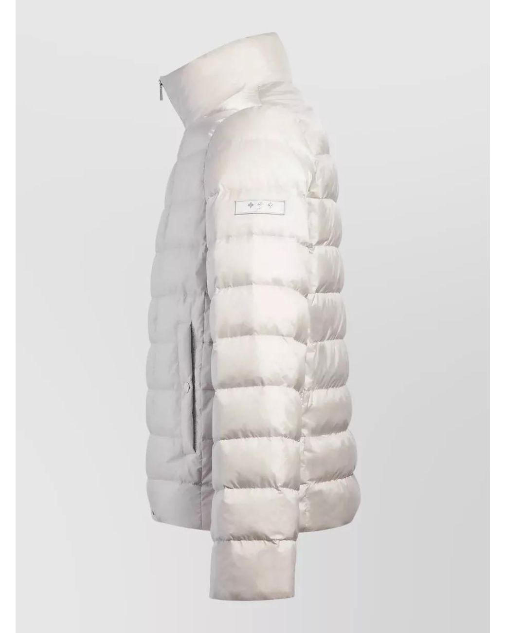 Tatras Natural Atene High Collar Quilted Coat Side Pockets for men