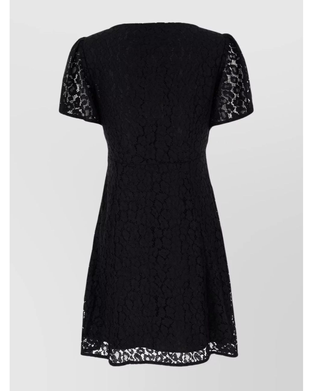 Michael Kors Black Lace Flared Hem Mini Dress
